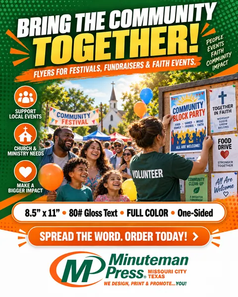 Minuteman Press ad: Bring the community together