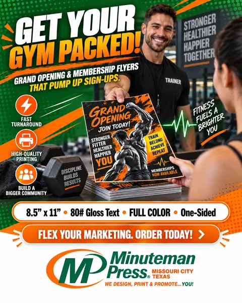 Minuteman Press ad: Get your gym packed