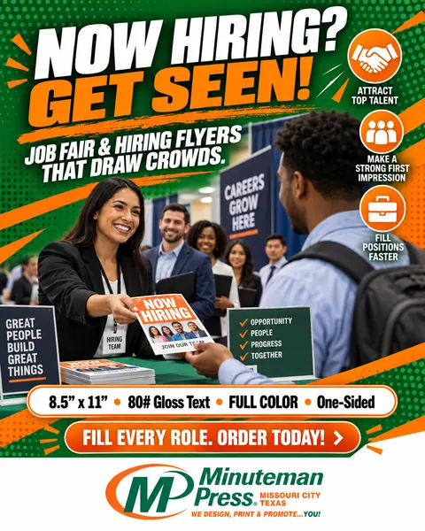 Minuteman Press ad: Now hiring? Get seen