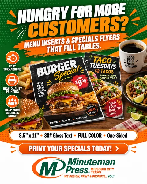 Minuteman Press ad: Hungry for more customers?